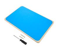 AMUSLESUR Balance Plate Wooden Seesaw for Outdoor Fitness Training Non-toxic Balance Board for Strength Coordination Posture Development Sensory Exercise Plaything in Blue