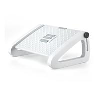 AMUSPK Foot Rest Under Desk, Ergonomic Foot Stool at Work with 6 Adjustable Heights and Massage Function, Comfortable Under Desk Foot Rest for Pressure Relief, Footstool for Office, Home (White)