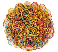 AMUU Rubber Bands 750pcs Colour Elastic Band Size 25mm 1 inch Rubber Bands Small for Office Supplies School Home