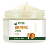 AMVital Turmeric Cream: A Natural Turmeric Moisturiser to Soothe and Moisturize Face and Neck, Handmade Natural Body Cream, Suitable for All Skin Types