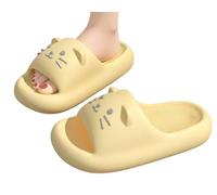 AMVNDFJB Slippers Plastic Cat Shape Slippers,Waterproof Slippers,Light Yellow,Cat Shape Slippers,Slippers,Plastic Slippers