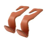 AMVOYOA Purse Hook for Car, Superior Leather Headrest Hanger Matching Cars Interior, Brown Back Seat Organizer Storage Holder