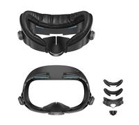 AMVR Upgraded Comfort Face Cover Pad Facial Interface Compatible with Meta/Oculus Quest 3 Accessories, with Knob Adjustable, with PU Face Cushion and Breathable Ice Silk Cotton