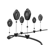 AMVR VR Cable Management Compatible with Quest 3S/3, 6 Packs Retractable Ceiling Pulley System for Q3S/3/2/PSVR/Rift/Rift S/Valve Index/HTC Vive/Vive Pro/HP Reverb G2 Link Cable (Black)