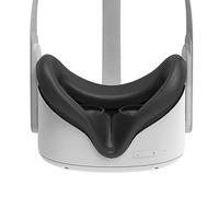AMVR VR Silicone Face Cover Compatible with Quest 2 Headset, Sweatproof Waterproof Anti-Dirty Replacement Facial Cushion VR Pads Accessories (Black)