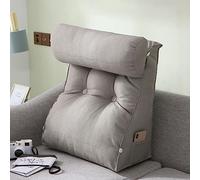 AMWTH Reading Pillow And Detachable Neck Roll,Adjustable Bed Wedge Pillow,Back Support,with Shredded Memory Foam,Great As Backrest For Books Or Gaming