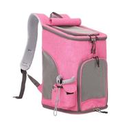 AMWYKD cat bags Cat Backpack Breathable Foldable Cat Bag Outing Bag Portable Fashion Cat Outdoor Travel Backpack Outing Bag Soft Side Travel Cat Bag, Pink, A