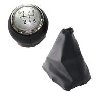 Amxaqjc Car Gear Knob For TOYOTA For AURIS 2007-2011 5/6 Speed Car Shift Gear Knob Lever Gaitor Boot Cover Gear Stick Knob(6 speed silver set)