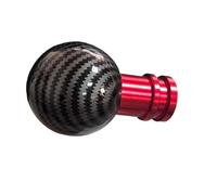 Amxaqjc Carbon Color Shift Knob Round Ball Universal Gear Stick Leather Shifter Handle Transmissions for Most Manual Cars Truck Gear Stick Cover Head(8cm red)
