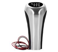 Amxaqjc for BMW E39 E60 E61 E46 E82 E87 E90 E91 E92 X1 X3 X5 M5 Gear Shift Knob with LED Light Lever Shifter Handball Head Gear Stick Cover Head(WhiteLight 6 Speed)