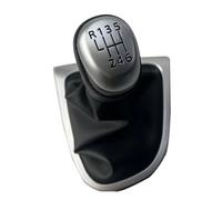 Amxaqjc for Clio 4 MK4 2012-2019 LHD 5/6 Speed Gear Shift Knob Gaiter Boot Cover Stick Change Head with Gearbox Dust Gear Stick Cover Head(Matt 5 Speed)