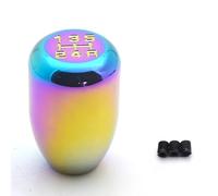 Amxaqjc Universal Racing 5 Speed Car Gear Shifter Knob Manual Automatic Alloy Shift Lever Gear Stick Cover Head(Neochrome)