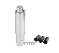 Amxaqjc Upgrade Your Car with Gearshift Knob with Push Button Automatic Modified Metal Gear Lever Fits Most Cars Gear Stick Cover Head(Silver)