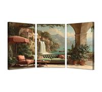 AMXBZC 3 Piece Landscapes Wall Art Prints Abstract nature artwork Mountain Themed Wall Decor,for Home Art Prints and Botanical Decor for Bedroom(Pink 57)-20x30cmx3 Framed