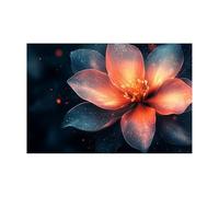 AMXBZC Abstract Green Botanical Wall Art Print Modern Floral Artwork Natural Plant Leaves Home Decor, Living Room Bedroom HomeInterior Decor Posters(Orange 28)-20x30cm Unframed