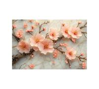 AMXBZC Abstract Plant Canvas Wall Art Natural Beautiful Flowers Simple Bohemia Decor Prints Artworks- for Bathroom Bedroom, floral Neutral Posters Pictures(Pink 5)-80x120cm Unframed