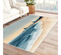 AMXBZC Area Rugs for Bedroom Living Room Abstract Ocean Sunset Pattern Washable Abstract Large Soft Indoor - Modern Low Pile Carpet for Bedroom Room Farmhouse Home Office(blue)-210x270cm