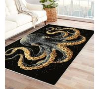 AMXBZC Indoor Soft Area Rug Abstract Sea Animals Pattern Washable Boho - Office Indoor Floor Carpet -for Bedroom Nursery boy Playroom Dining Room Home House Decor(orange)-150x210cm