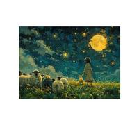 AMXBZC Jesus Canvas Wall Art, Landscape Animals Christian Religious Jesus Wall Decoration Bible Picture Poster Printing Living Room Painting Bedroom Church - 60x90cm(24x35in) Unframed