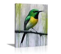 AMXBZC Landscapes Wall Art Prints Cute Animals Flowers Mountain Themed Wall Decor,for Home Art Prints and Botanical Decor for Bedroom(Green)-60x90cm Framed
