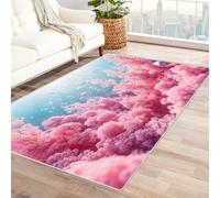 AMXBZC Living Room Area Rugs Beautiful Marine Plants Washable Abstract Large Soft Indoor - Modern Low Pile Carpet for Bedroom Dining Room Farmhouse Home Office(pink)-180x270cm