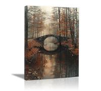 AMXBZC Mountain Wall Art Grand Picture for Living Room, Tree Nature Wall Decor Mountains Canvas Painting Poster Artwork Office Decorations - 40x60cm(16x24in) Framed