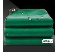 AMXFS Tarpaulin with Eyelets Fabric Tarpaulin 420 g/m² Green 1 x 3.5 m PVC Contains High-Strength Nylon Yarn Waterproof Tear-Resistant Protective Tarpaulin Boat Tarpaulin Wooden Tarpaulin for Pool