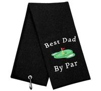 AMXJB Best Dad By Par Trifold Clip-On Golf Towel For Men Husband Boyfriend Dad Golf Accessories