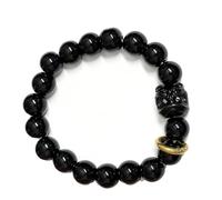 AMXXZIC Prayer Beads Fashion Bracelet for Men and Women Zen Inspired Glass Beads Chinese Style Bracelets, One Size, Plastic, no gemstone