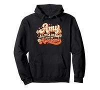Amy A Little Chaos A Lot Of Awesome Retro Groovy Name Pullover Hoodie