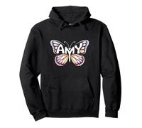 Amy Butterfly - Personalized Cute Name Word Art Pullover Hoodie