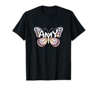 Amy Butterfly - Personalized Cute Name Word Art T-Shirt