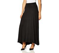 AGB Women's Soft Knit Maxi Skirt (Petite and Standard Sizes), Everyday Black, Medium