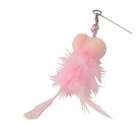 AMY&CAROL Pink and Purple Golden Fish Retractable Cat Teaser