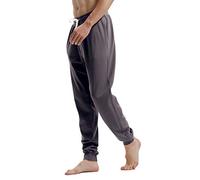 AMY COULEE Men's Casual Joggers Cotton Sweatpants Workout Athletic Pants with Pockets Drawstring Gym Running Pants, Anchor Gray, X-Large
