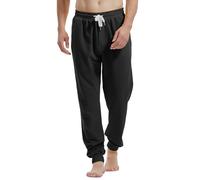 Amy Coulee Men's Jogger Casual Trousers, Drawstring Sweatpants with Pockets, Tracksuit Bottom for Running, Training and Lounging (Black, M)
