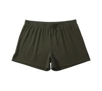 Amy Coulee Mens Pyjamas Shorts Cotton Lounge Shorts 3 Inch Pyjama Bottoms Breathable Nightwear (Dark Olive Green, L)