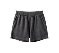 Amy Coulee Mens Pyjamas Shorts Cotton Lounge Shorts 4 Inch Sleep Shorts Pyjama Bottoms with Pockets (Charcoal Heather, XL)