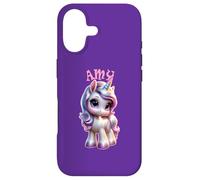 Amy Cute Unicorn Design for Girls Name Amy Case for iPhone 17