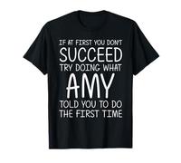 AMY Gift Name Personalized Birthday Funny Christmas Joke T-Shirt