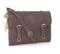Catwalk Collection Handbags - Women's Small Leather Cross Body Bag - Messenger Bag - Adjustable Shoulder Strap - Amy - Brown