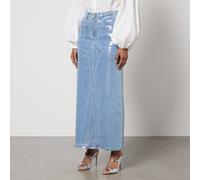 Amy Lynn Mimi Coated Denim Maxi Skirt - UK 10