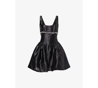 Amy Lynn Womens Amy Lynn Cheryl Puffy Woven Mini Dress Black 8