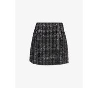 Amy Lynn Womens Amy Lynn Jeanette Sequin-Bouclé Woven Mini Skirt Black 16