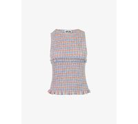 Amy Lynn Womens Amy Lynn Mona Smocked Cotton Top Light Blue 8
