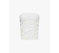 Amy Lynn Womens White Alexa Utility Strapless Cotton Top 8