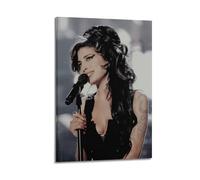 Amy Posters Winehouse Album Back to Black Poster Canvas Decorative Painting Modern Aesthetic Decorative Painting Bedroom Living Room Art Poster 12x18inch(30x45cm) Frame-style-11