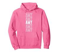 Amy Pullover Hoodie, Adult Unisex, Bright Pink, Medium