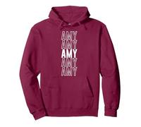 Amy Pullover Hoodie, Adult Unisex, Burgundy, XX-Large
