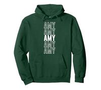 Amy Pullover Hoodie, Adult Unisex, Dark Green, XX-Large